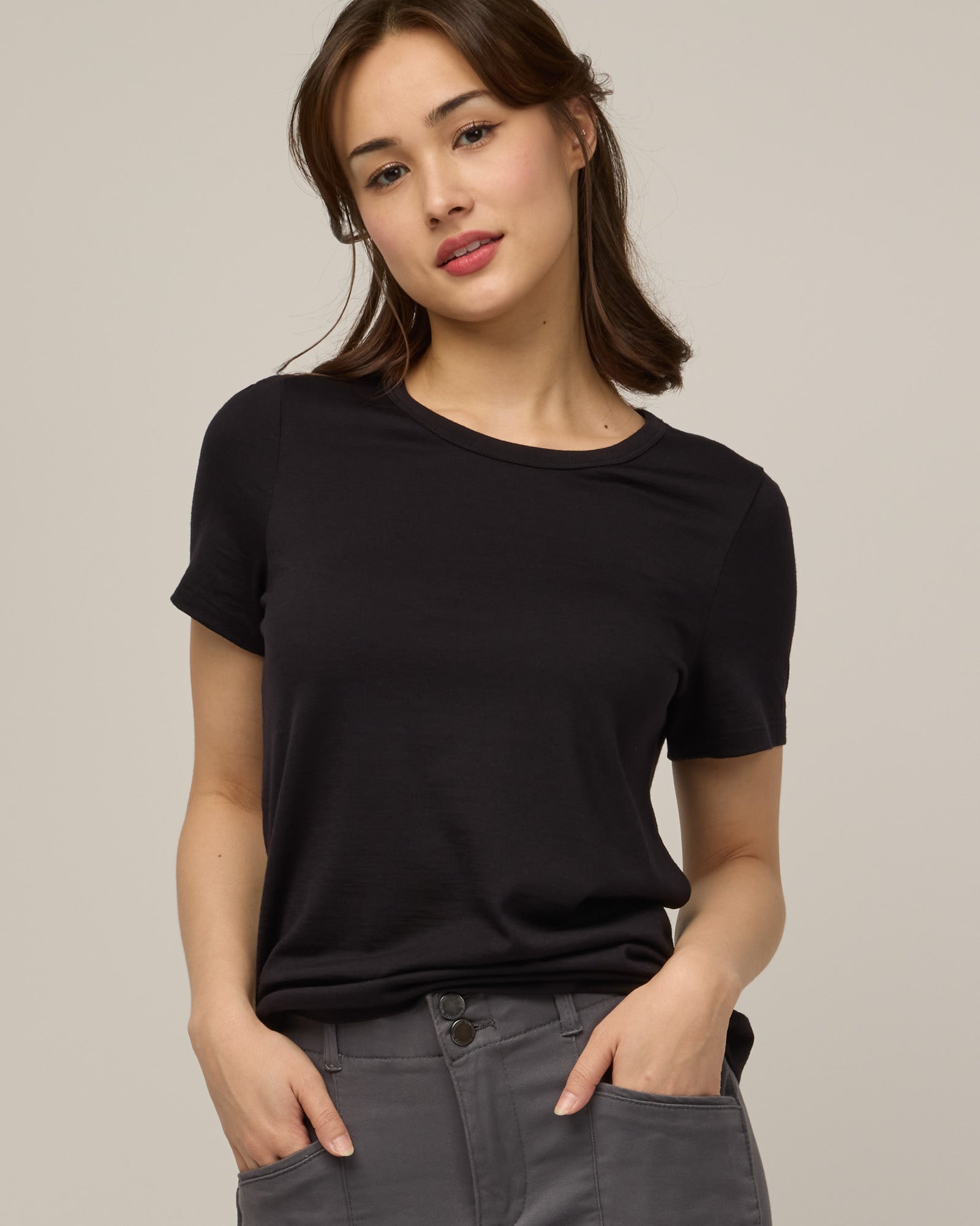 T-shirt ajusté Cara 100 % laine