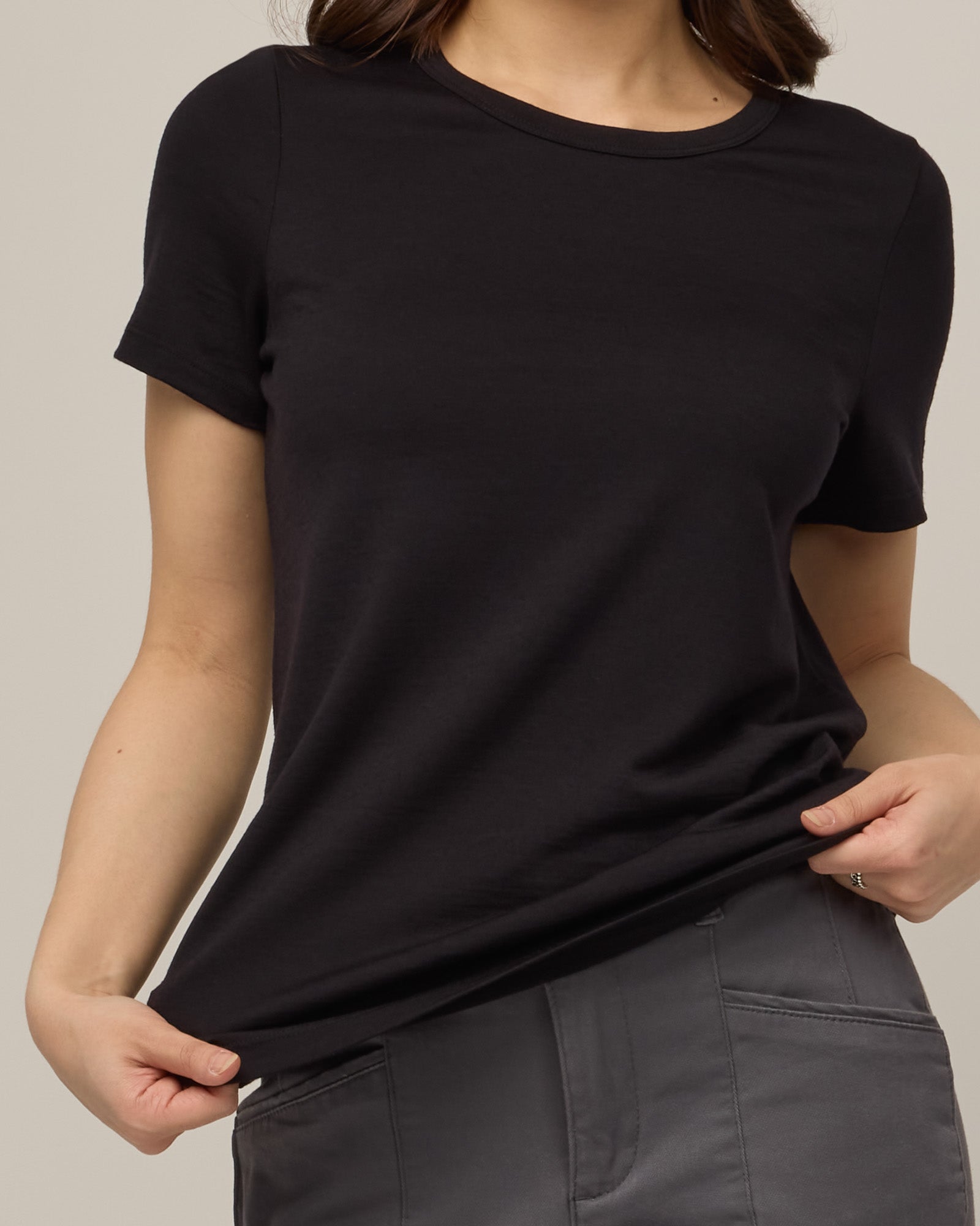 T-shirt ajusté Cara 100 % laine