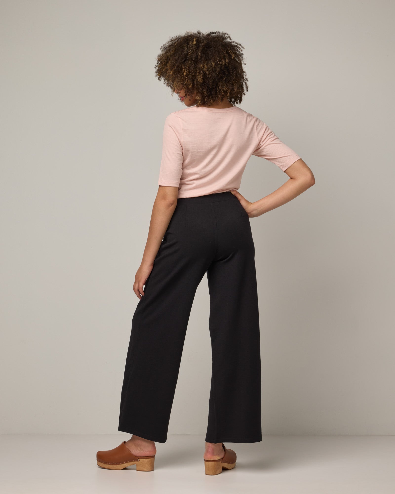 Pantalon Ponte à jambe large Lane