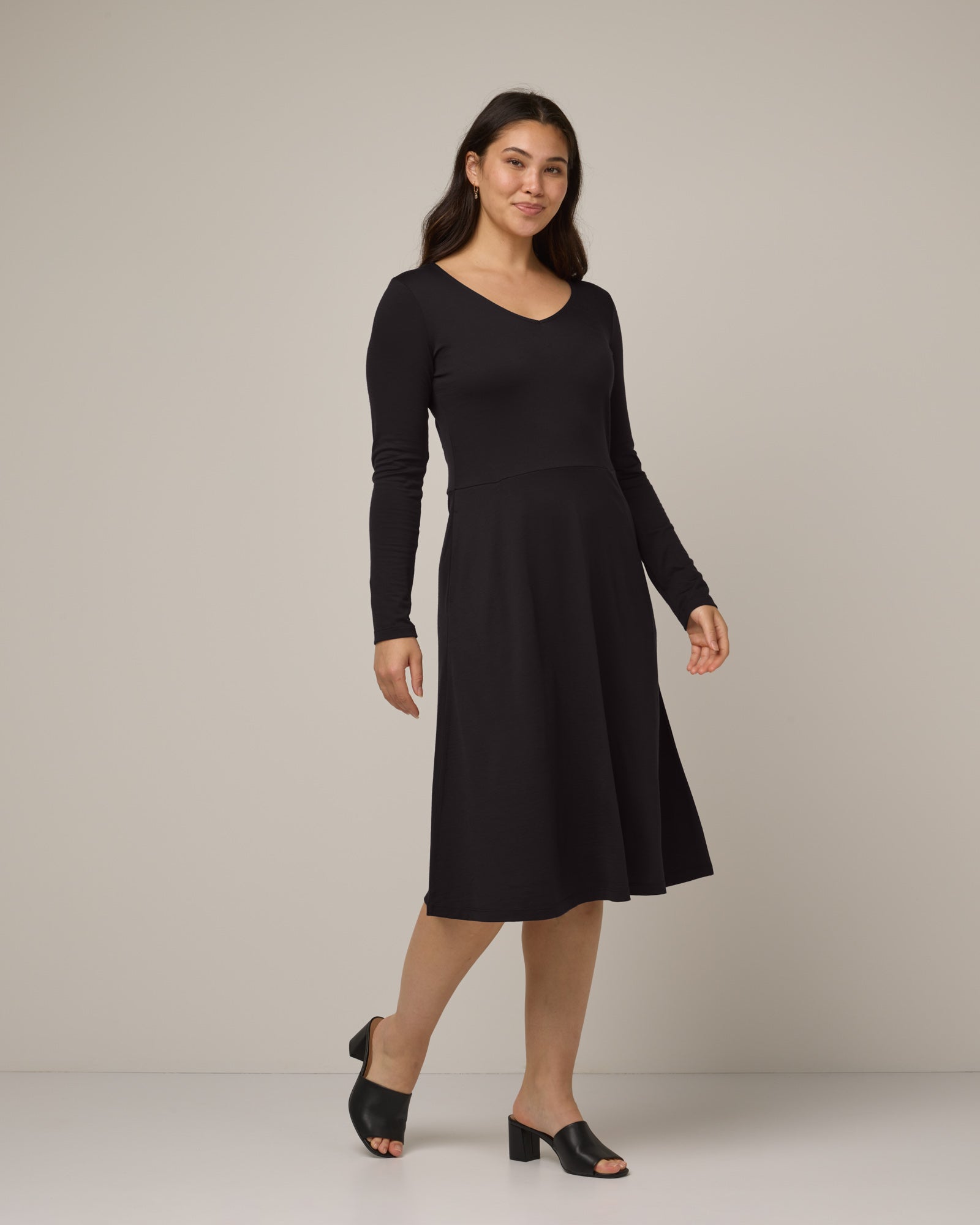 Robe ajustée et évasée Talia