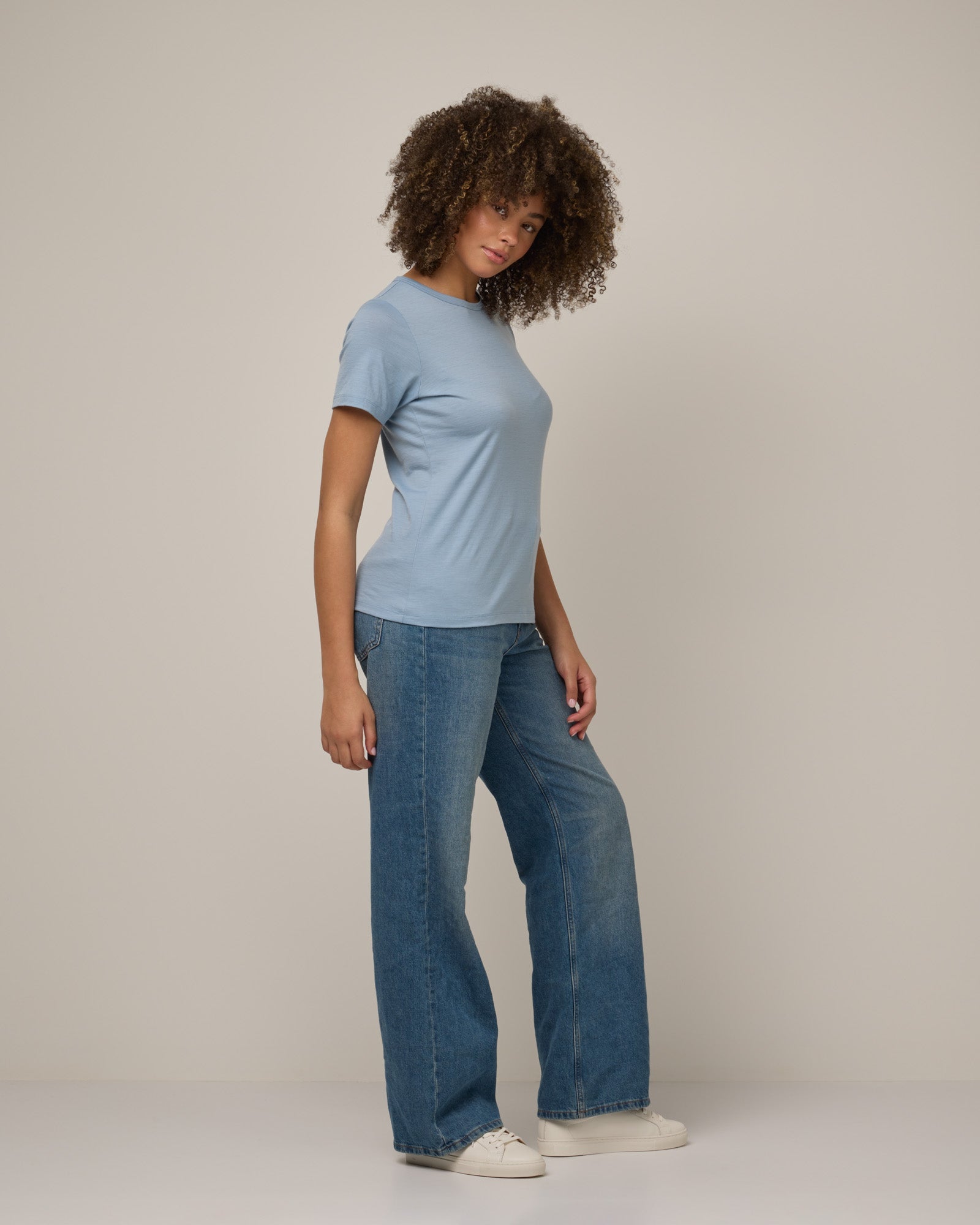 T-shirt ajusté Cara 100 % laine