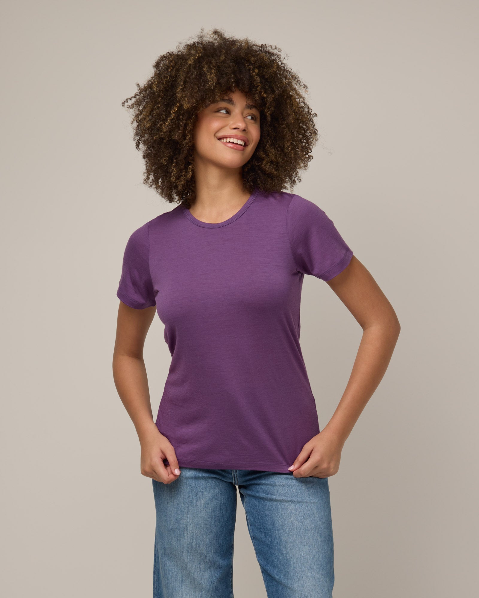 T-shirt ajusté Cara 100 % laine