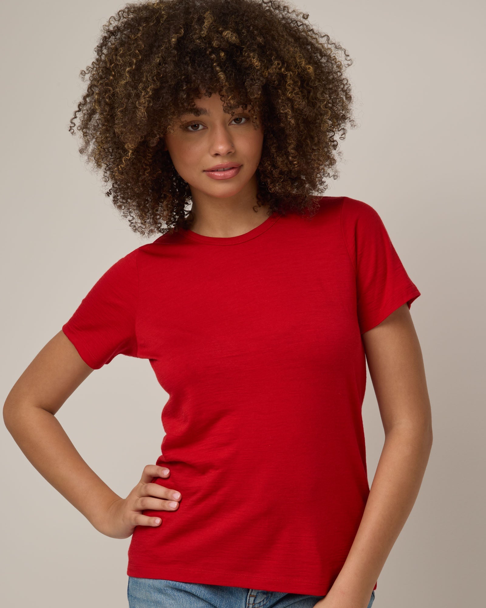 T-shirt ajusté Cara 100 % laine