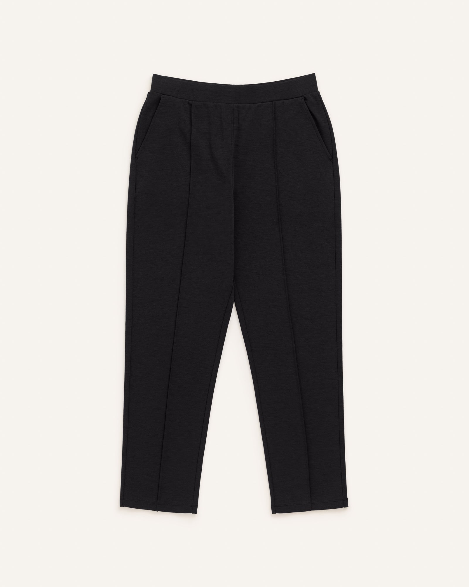 Pantalon droit en point de Rome Rosso