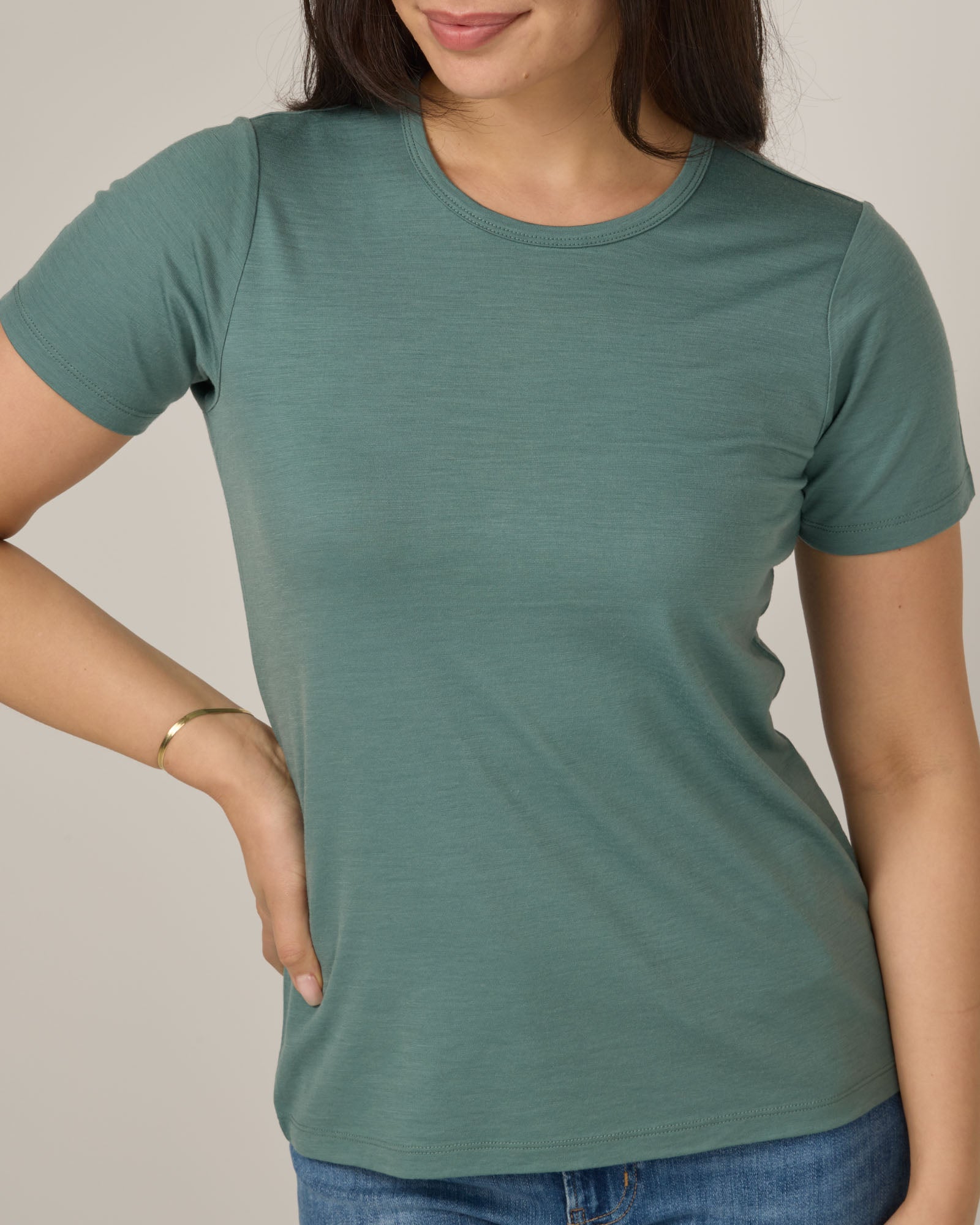 T-shirt ajusté Cara 100 % laine