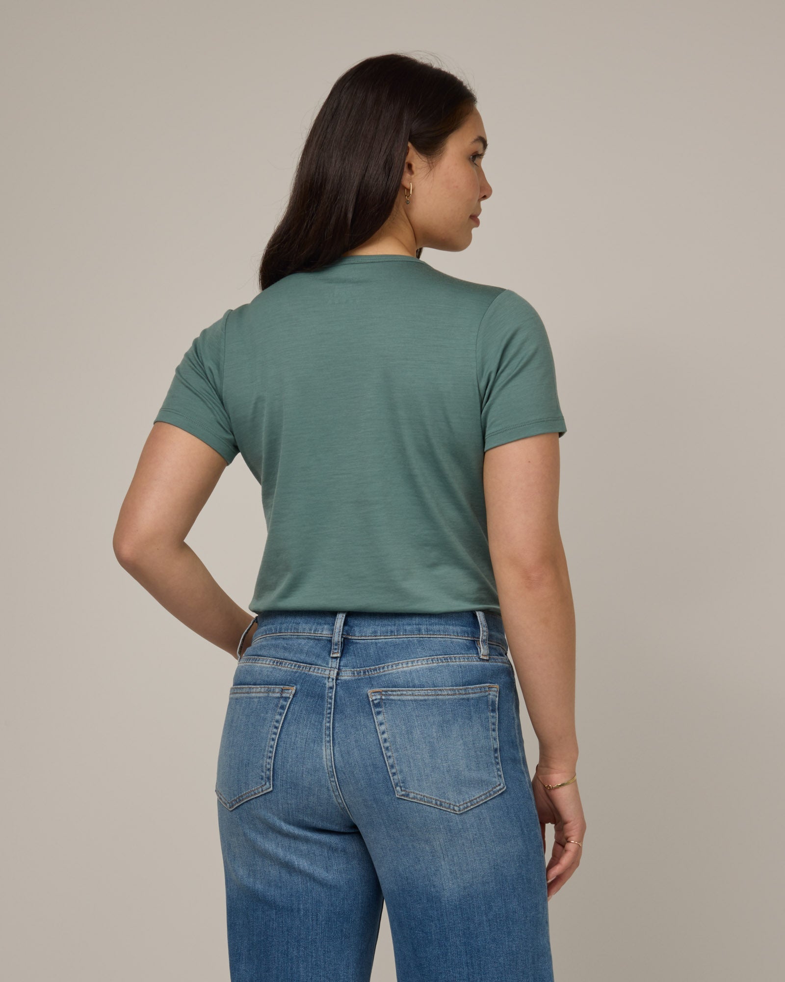 T-shirt ajusté Cara 100 % laine