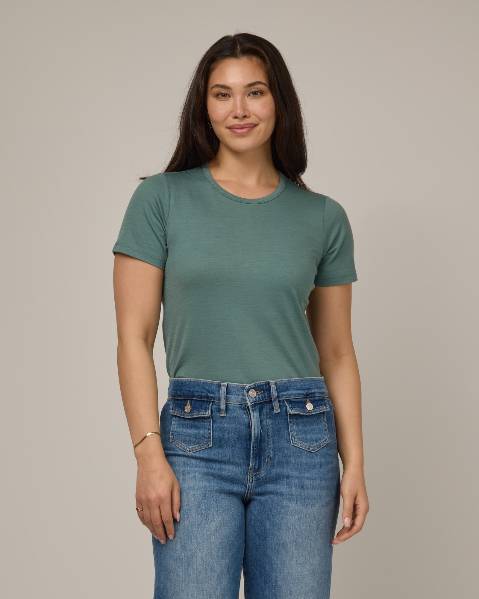 T-shirt ajusté Cara 100 % laine