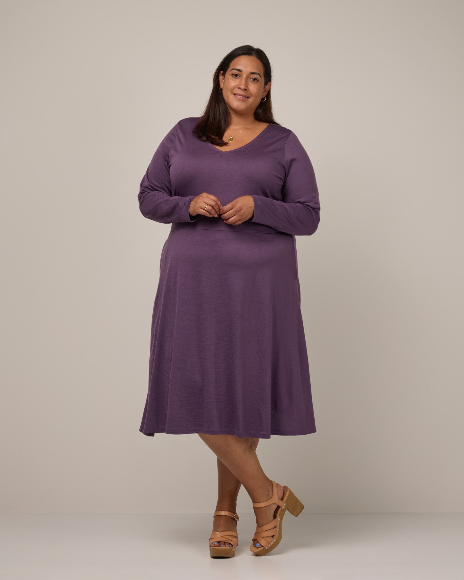 Robe ajustée et évasée Talia