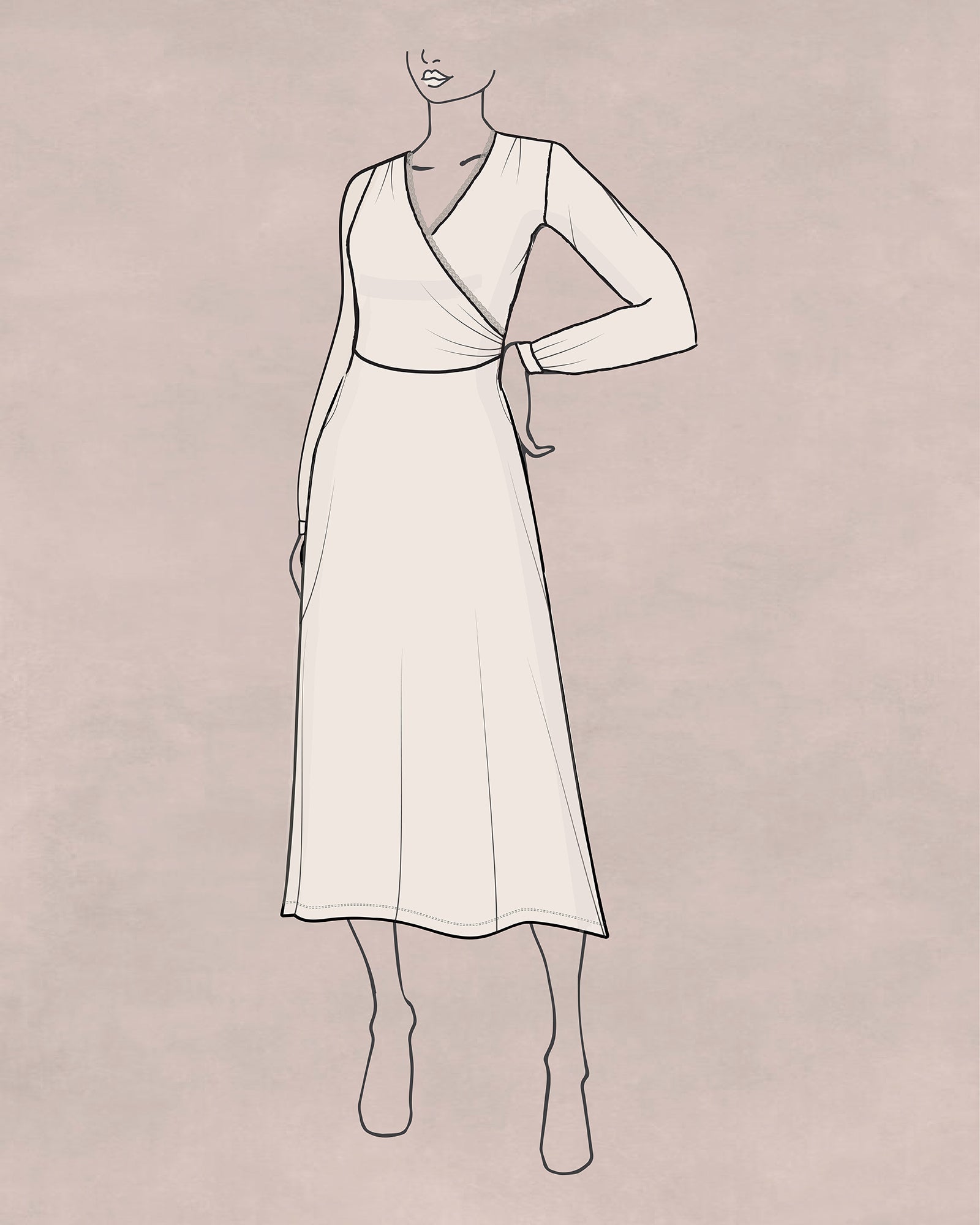 Robe portefeuille à œillets (Design Studio)