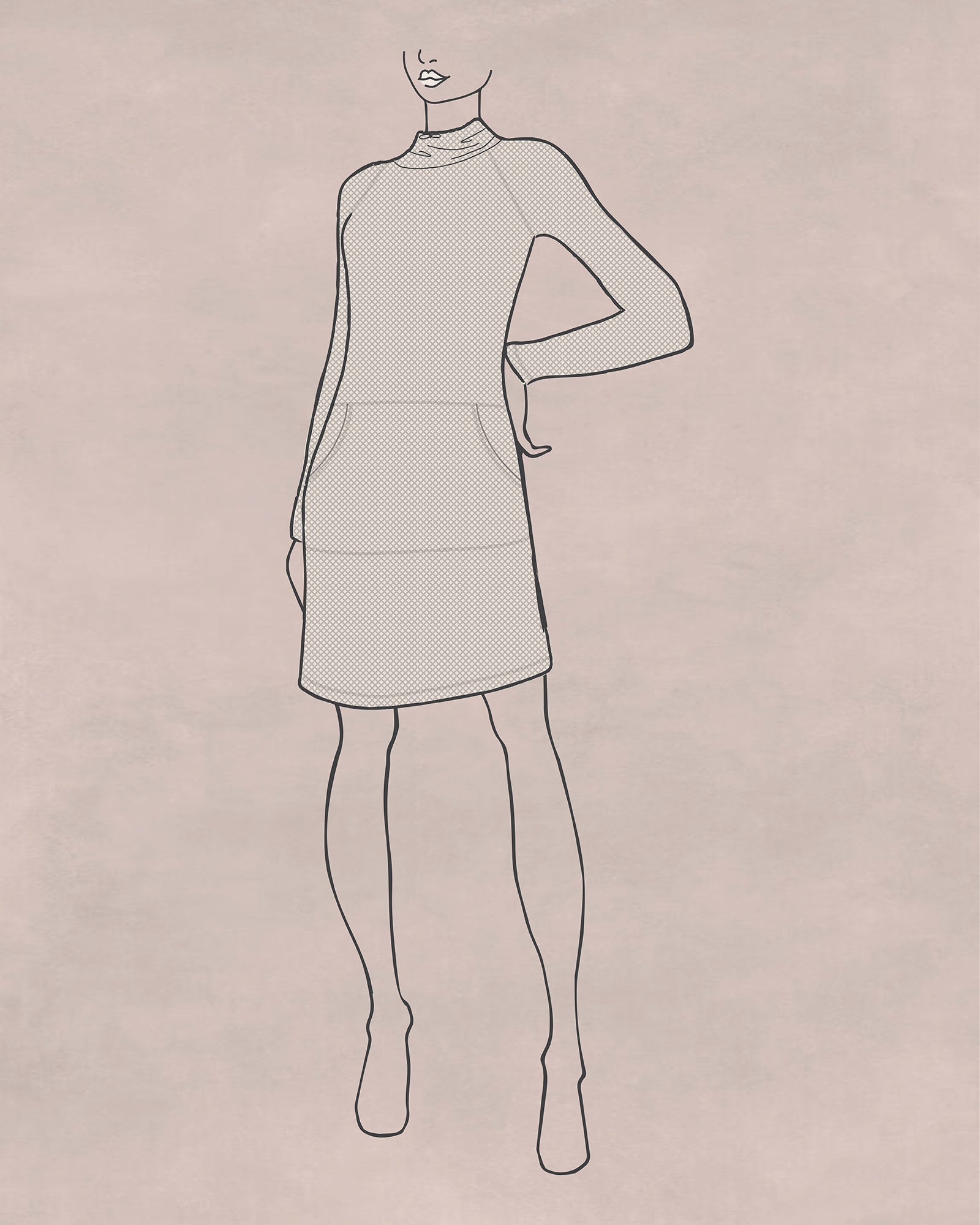 Robe à col bénitier en nid d'abeille (Design Studio)