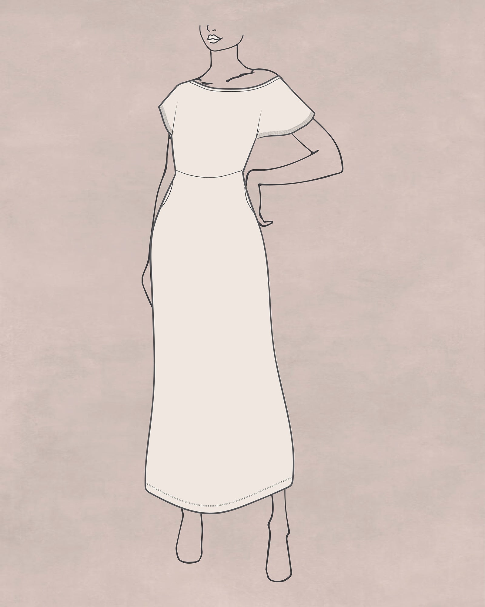 Robe à épaules dénudées (Design Studio)