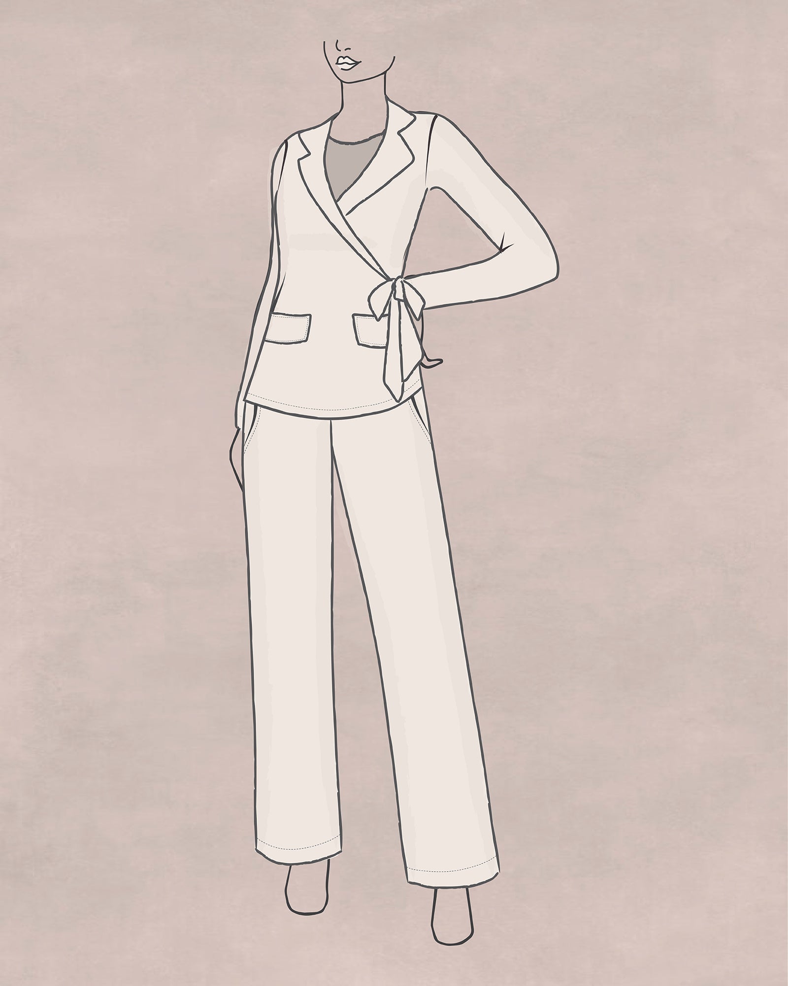 Blazer croisé Ponte (Design Studio)